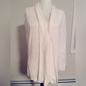 Brand New Bloomingdale’s Women’s Cashmere Open Shawl Cardigan Sweater Sz S Ivory